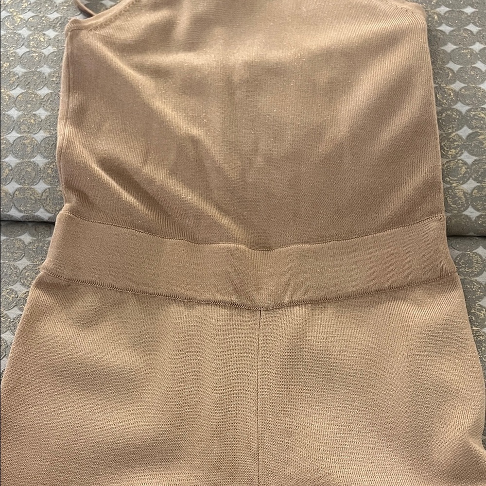 INTERMIX Gold Halter Jumpsuit - Picture 5 of 9